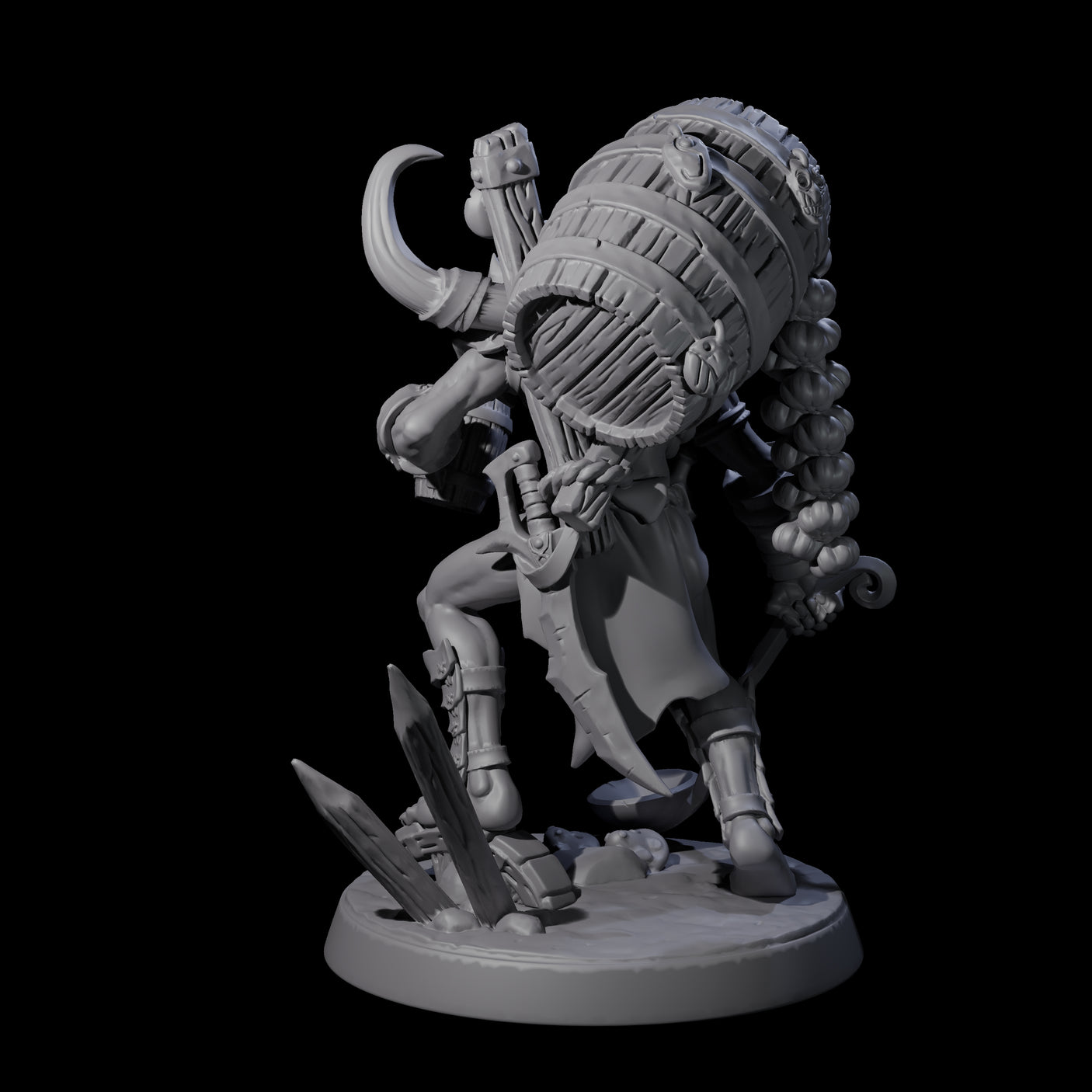 Grinning Hobgoblin Brewmaster Miniature for Dungeons and Dragons, Pathfinder or other TTRPGs