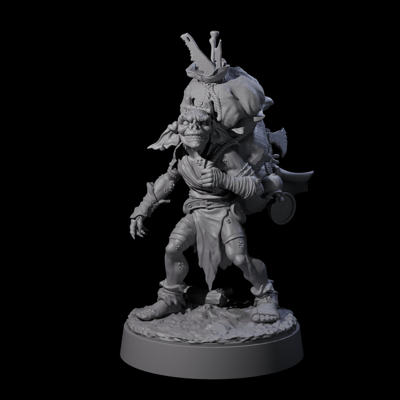 Grinning Horder Goblin Miniature for Dungeons and Dragons, Pathfinder or other TTRPGs