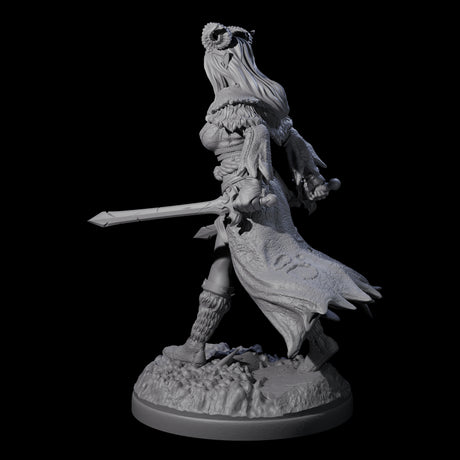 Grinning Madly Tiefling Fighter Miniature for Dungeons and Dragons, Pathfinder or other TTRPGs