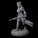 Grinning Madly Tiefling Fighter Miniature for Dungeons and Dragons, Pathfinder or other TTRPGs