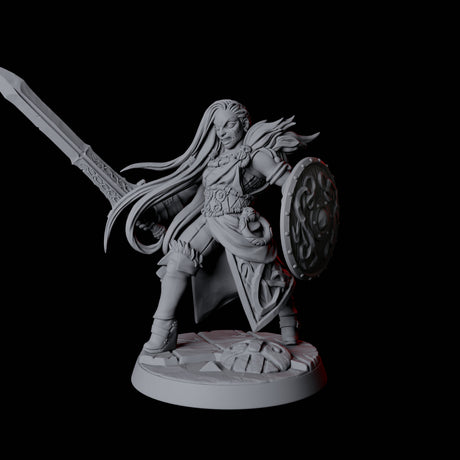 Grinning North Womanman Berserker Miniature for Dungeons and Dragons, Pathfinder or other TTRPGs