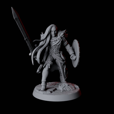 Grinning North Womanman Berserker Miniature for Dungeons and Dragons, Pathfinder or other TTRPGs