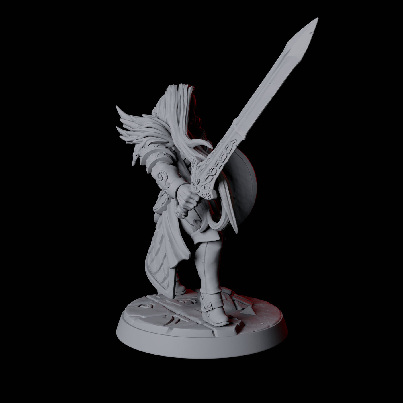 Grinning North Womanman Berserker Miniature for Dungeons and Dragons, Pathfinder or other TTRPGs