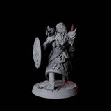 Grinning North Womanman Berserker Miniature for Dungeons and Dragons, Pathfinder or other TTRPGs