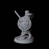 Grinning North Womanman Berserker Miniature for Dungeons and Dragons, Pathfinder or other TTRPGs