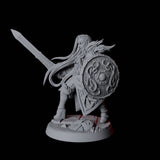 Grinning North Womanman Berserker Miniature for Dungeons and Dragons, Pathfinder or other TTRPGs
