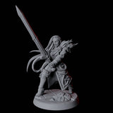 Grinning North Womanman Berserker Miniature for Dungeons and Dragons, Pathfinder or other TTRPGs