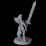 Grinning North Womanman Berserker Miniature for Dungeons and Dragons, Pathfinder or other TTRPGs