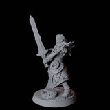 Grinning North Womanman Berserker Miniature for Dungeons and Dragons, Pathfinder or other TTRPGs