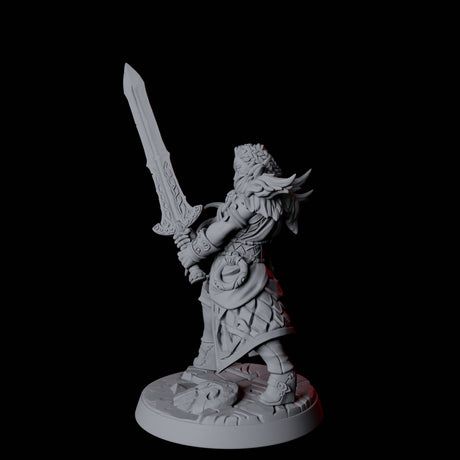 Grinning North Womanman Berserker Miniature for Dungeons and Dragons, Pathfinder or other TTRPGs