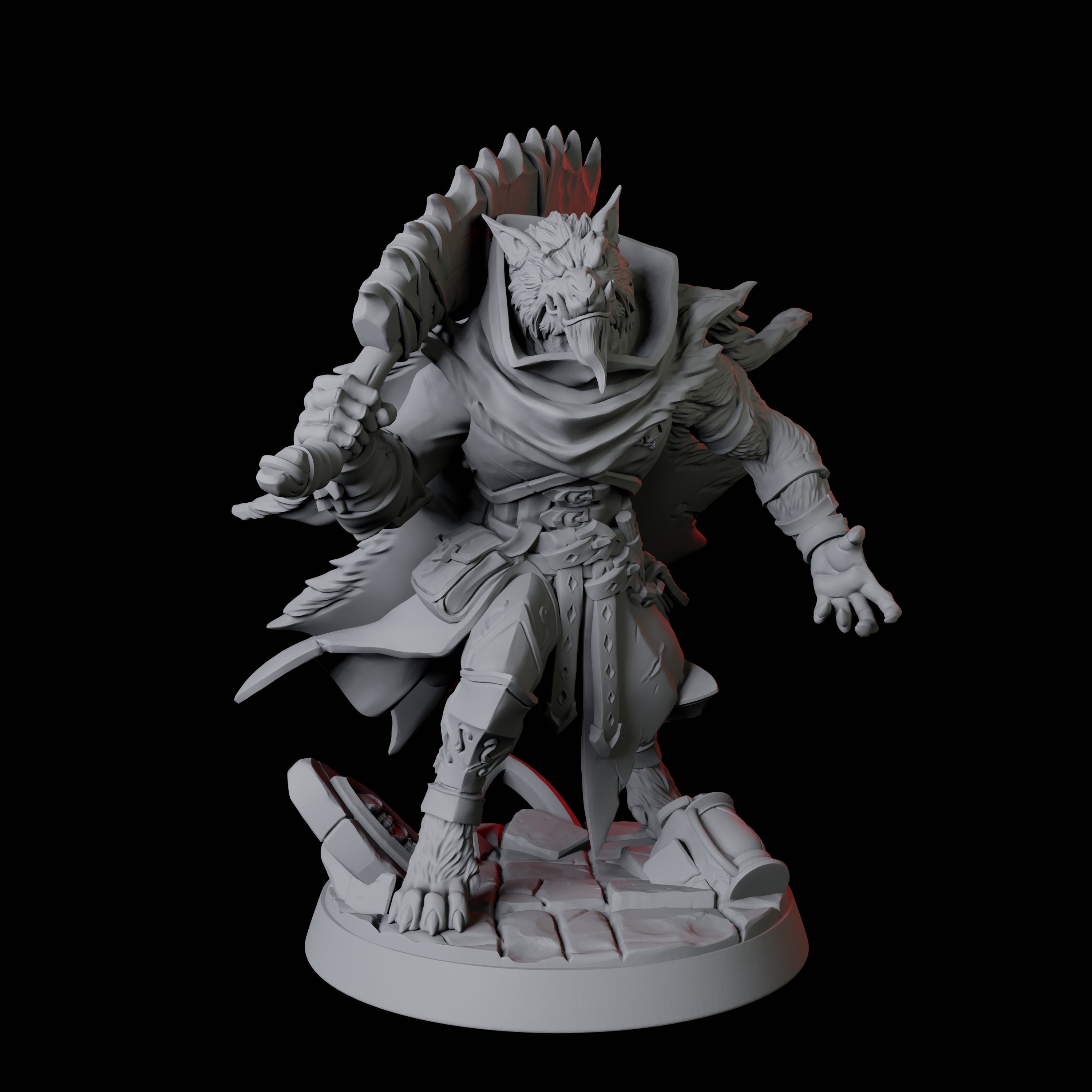 Grinning Werewolf Miniature for Dungeons and Dragons, Pathfinder or other TTRPGs