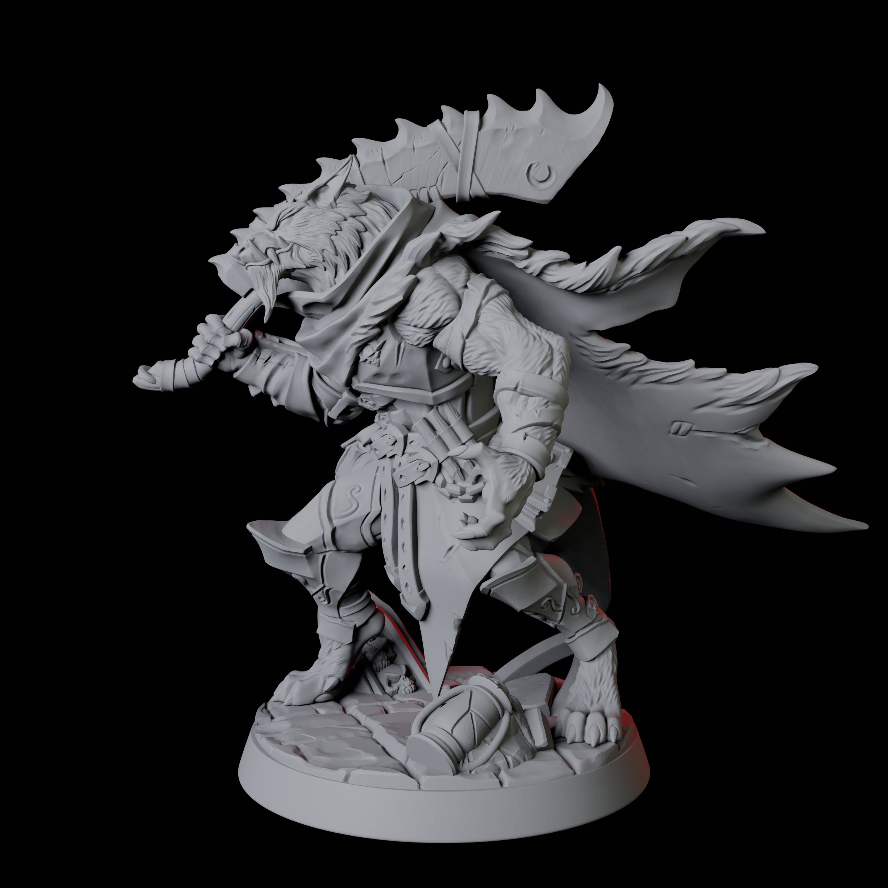 Grinning Werewolf Miniature for Dungeons and Dragons, Pathfinder or other TTRPGs