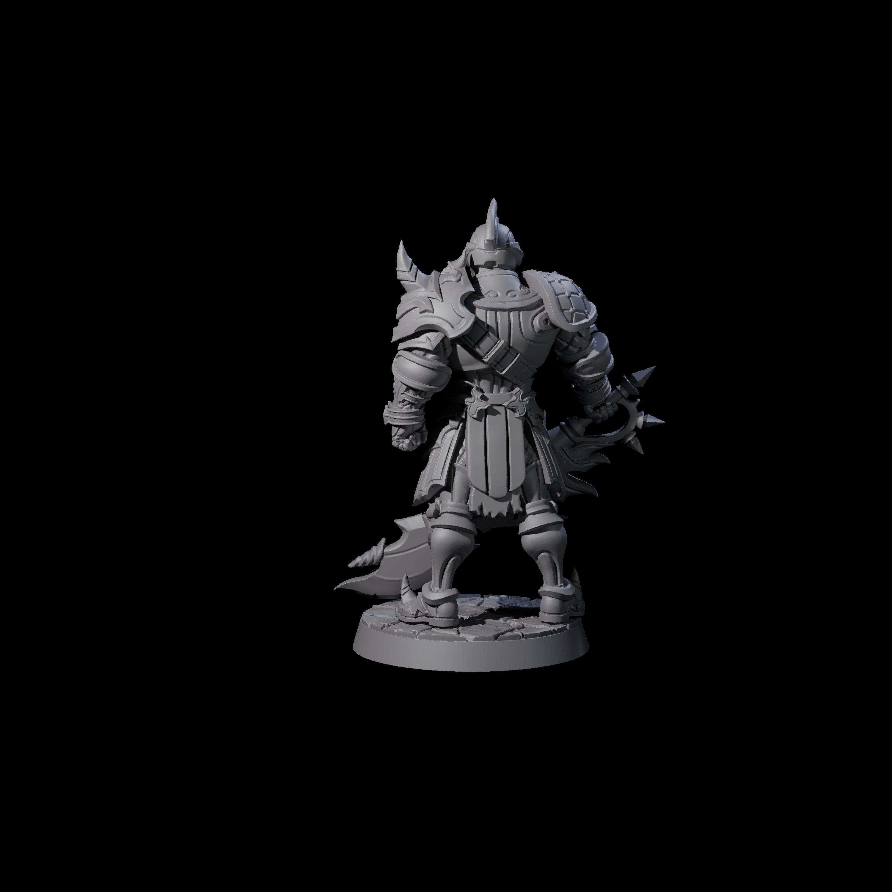 Gritty Heavy Sword Fighter Miniature for Dungeons and Dragons, Pathfinder or other TTRPGs