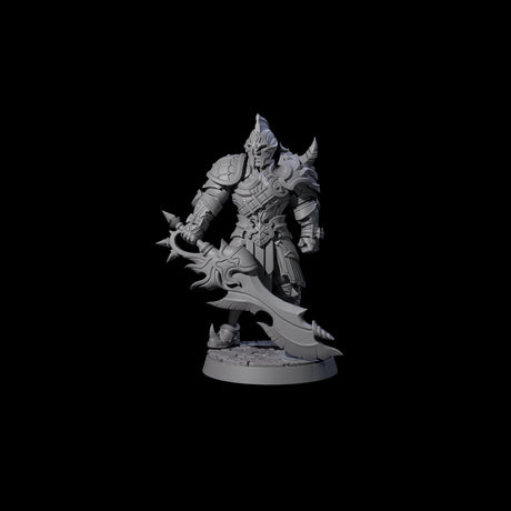 Gritty Heavy Sword Fighter Miniature for Dungeons and Dragons, Pathfinder or other TTRPGs