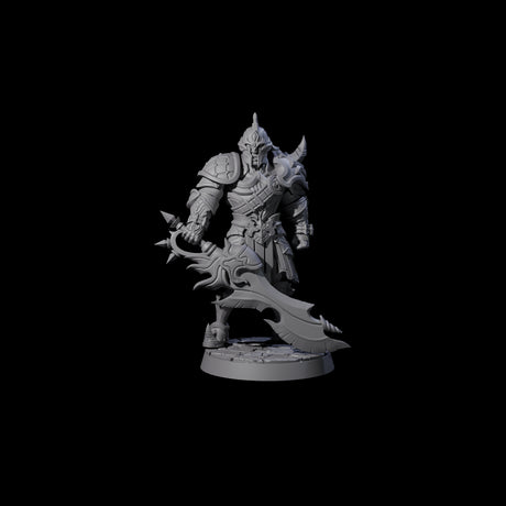 Gritty Heavy Sword Fighter Miniature for Dungeons and Dragons, Pathfinder or other TTRPGs