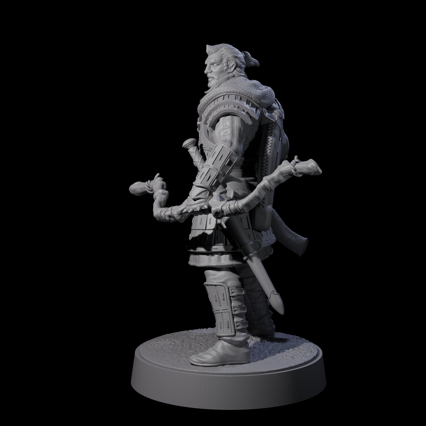 Grizzled Archer A Miniature for Dungeons and Dragons, Pathfinder or other TTRPGs