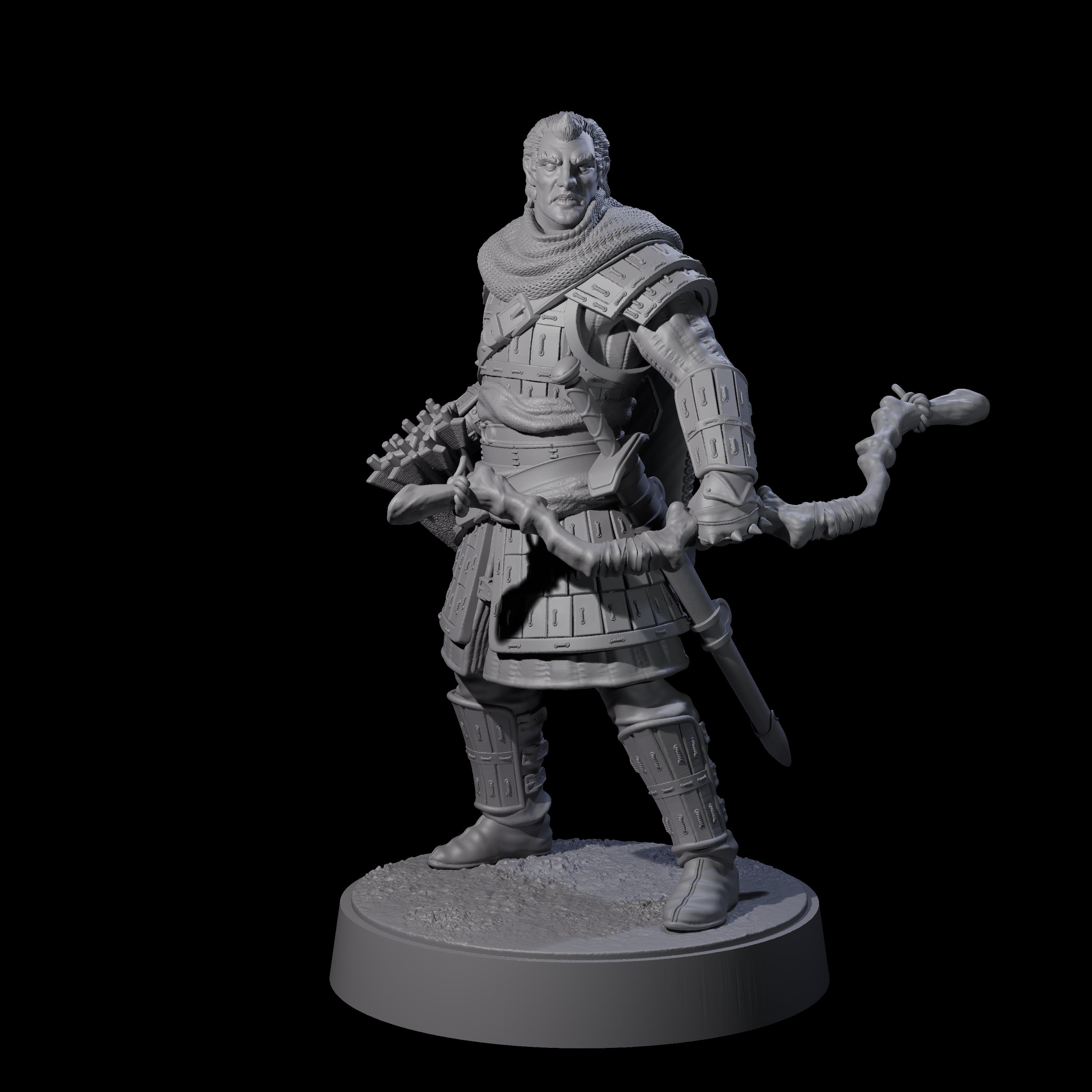 Grizzled Archer A Miniature for Dungeons and Dragons, Pathfinder or other TTRPGs