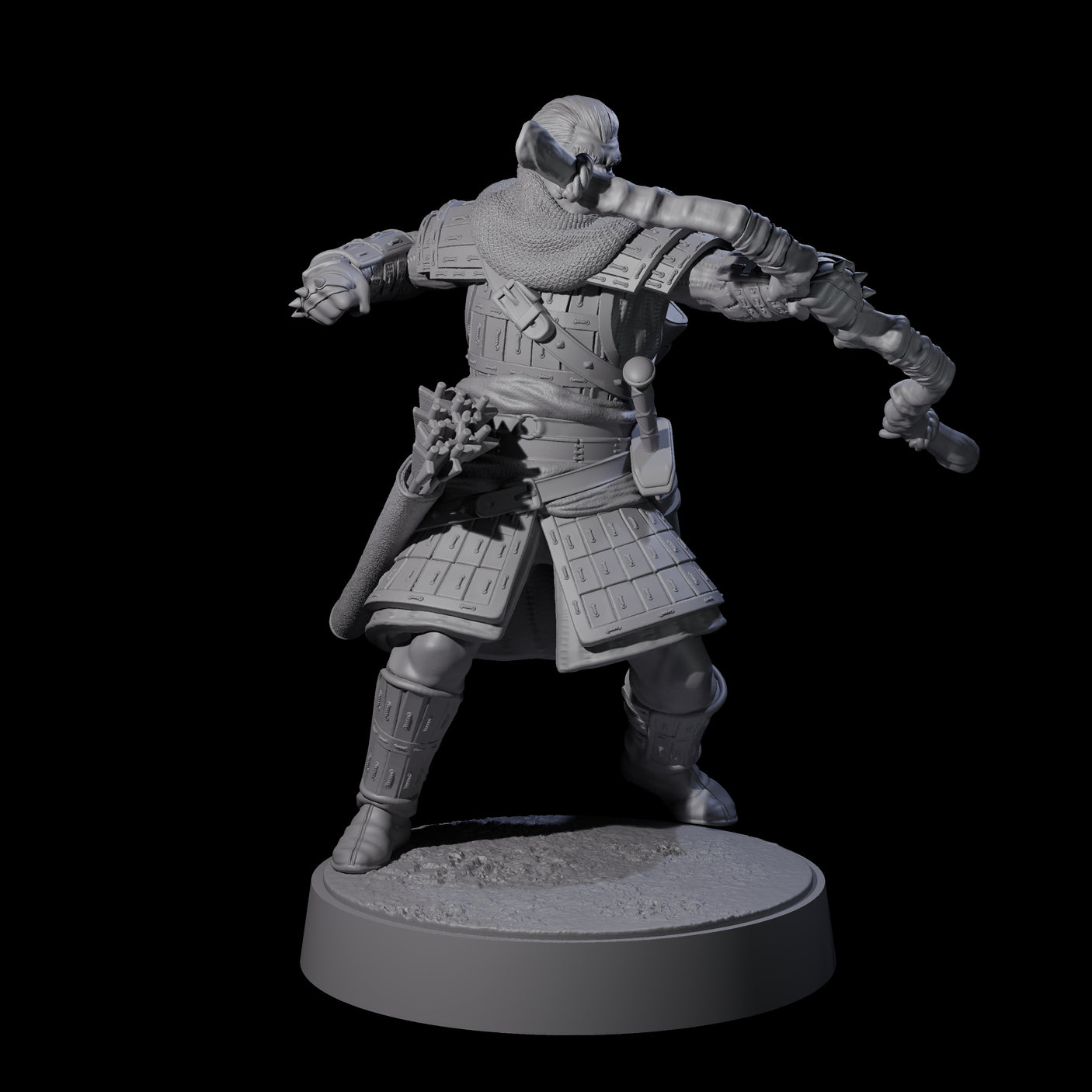 Grizzled Archer B Miniature for Dungeons and Dragons, Pathfinder or other TTRPGs