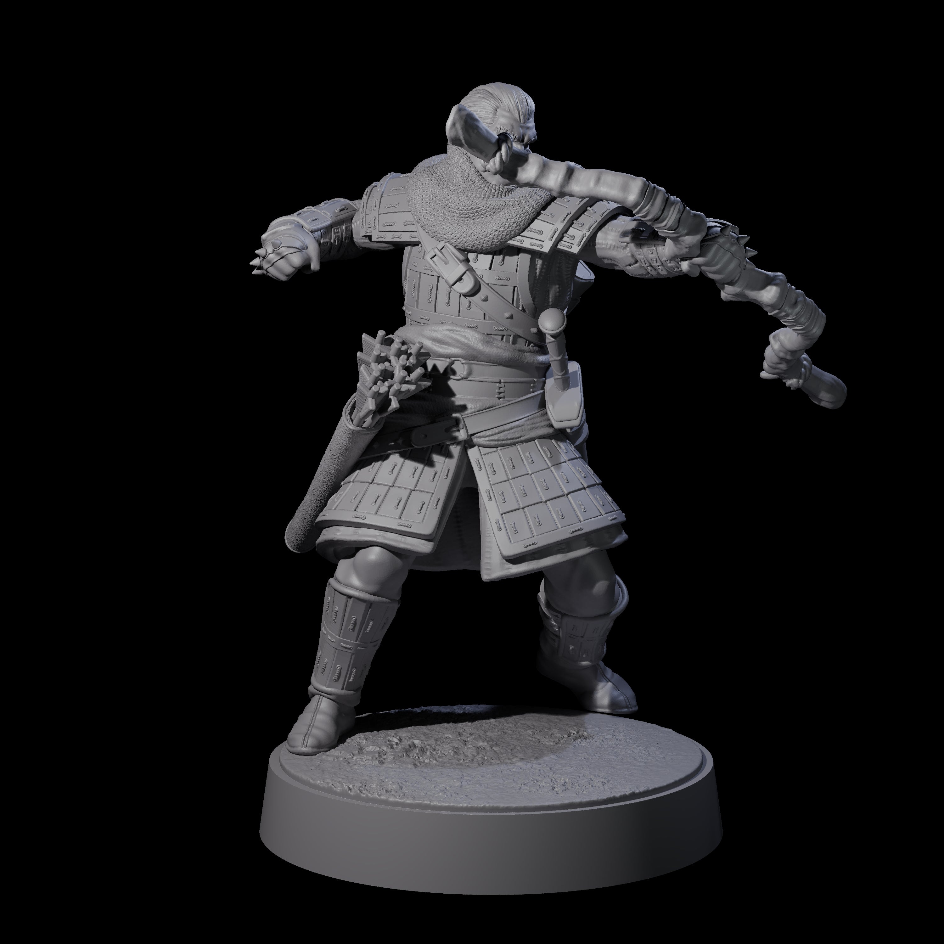 Grizzled Archer B Miniature for Dungeons and Dragons, Pathfinder or other TTRPGs