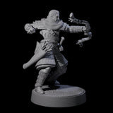 Grizzled Archer B Miniature for Dungeons and Dragons, Pathfinder or other TTRPGs