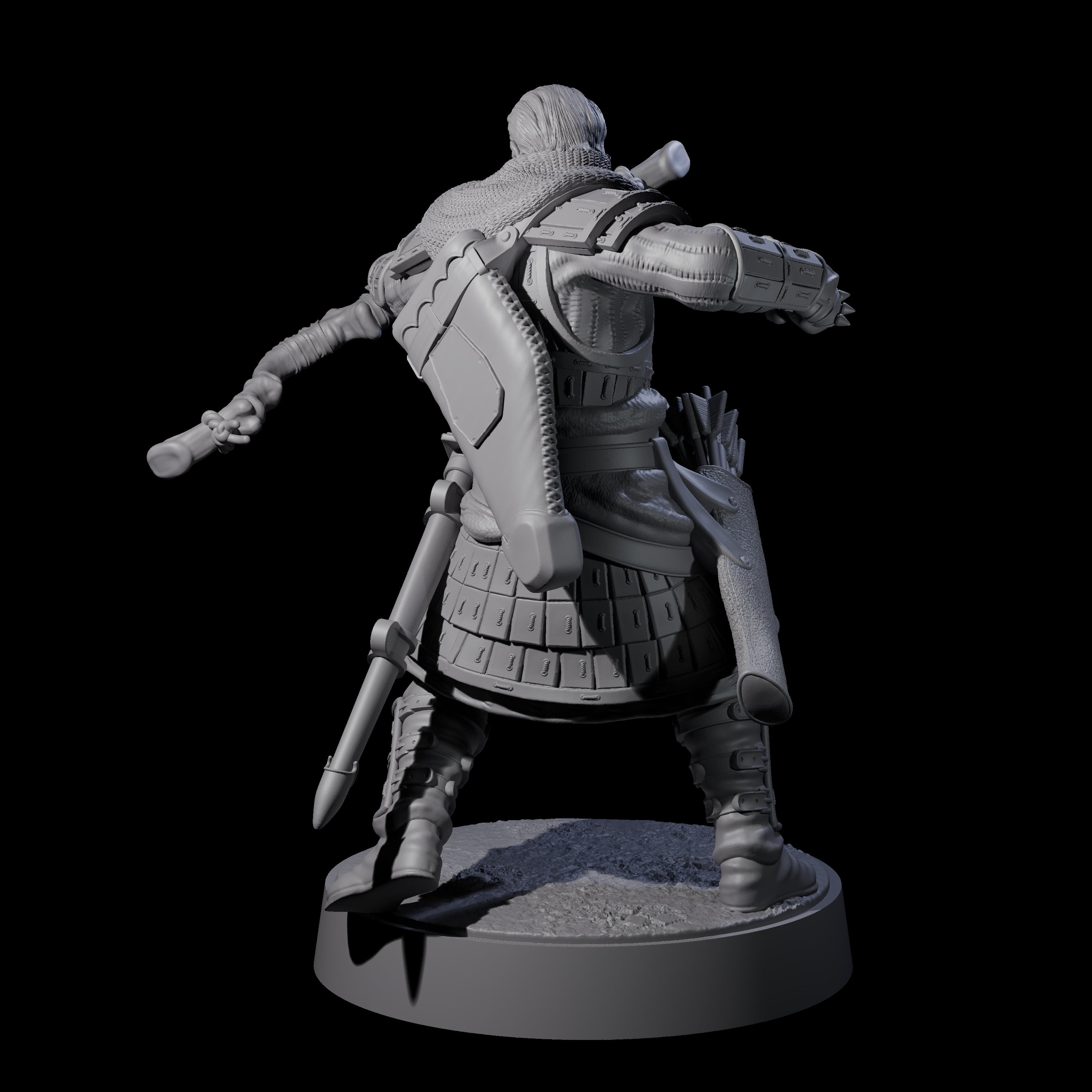 Grizzled Archer B Miniature for Dungeons and Dragons, Pathfinder or other TTRPGs