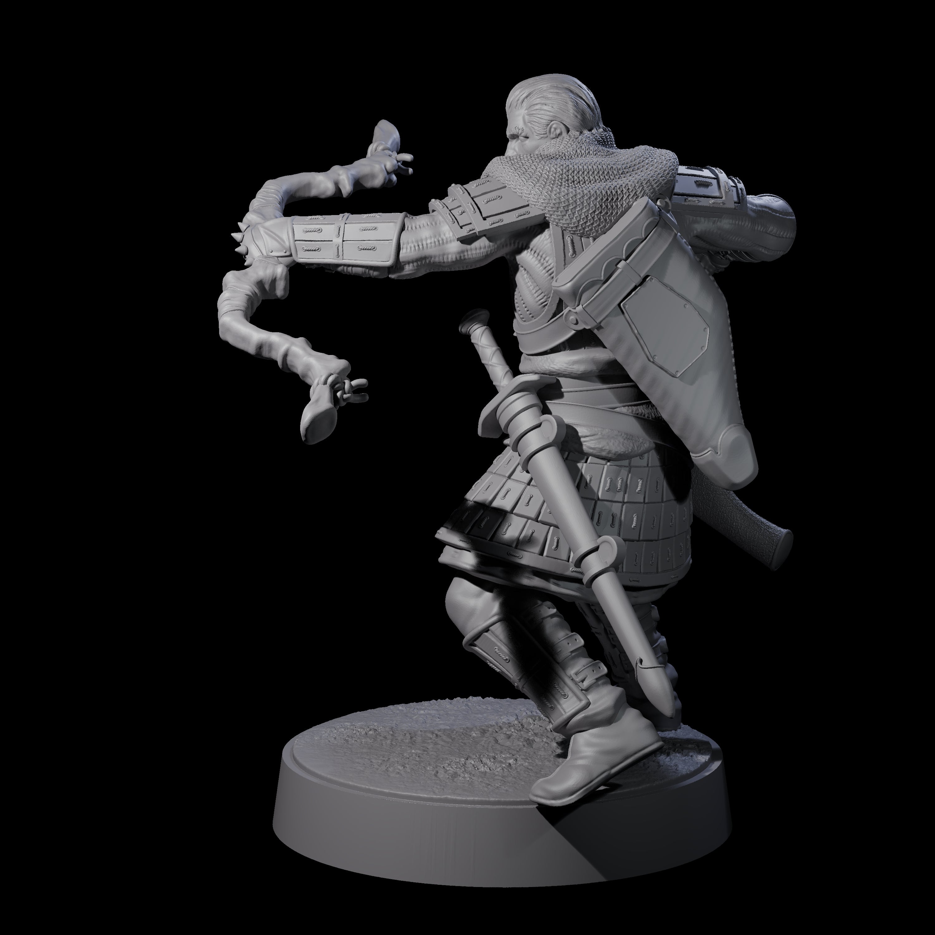 Grizzled Archer B Miniature for Dungeons and Dragons, Pathfinder or other TTRPGs