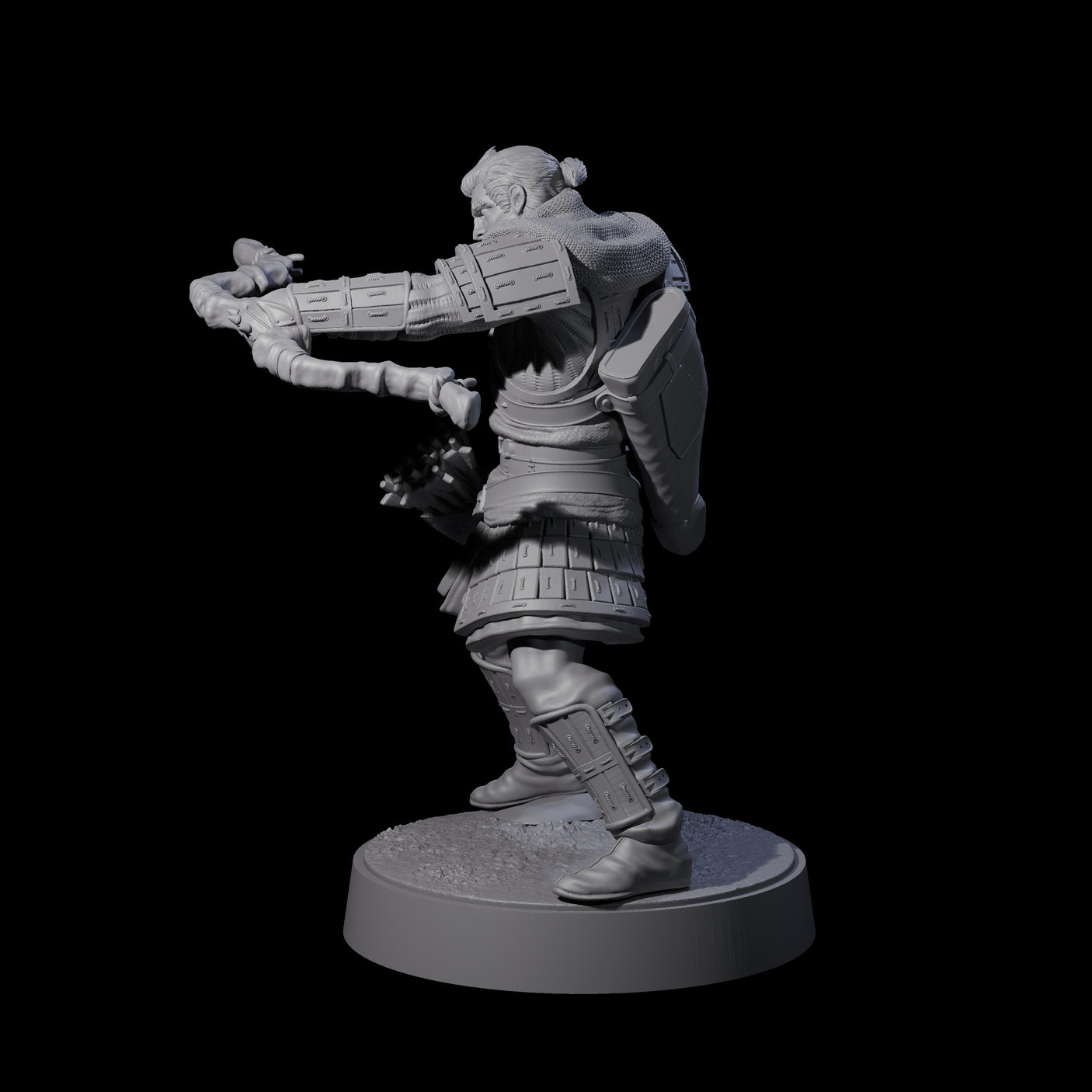 Grizzled Archer D Miniature for Dungeons and Dragons, Pathfinder or other TTRPGs