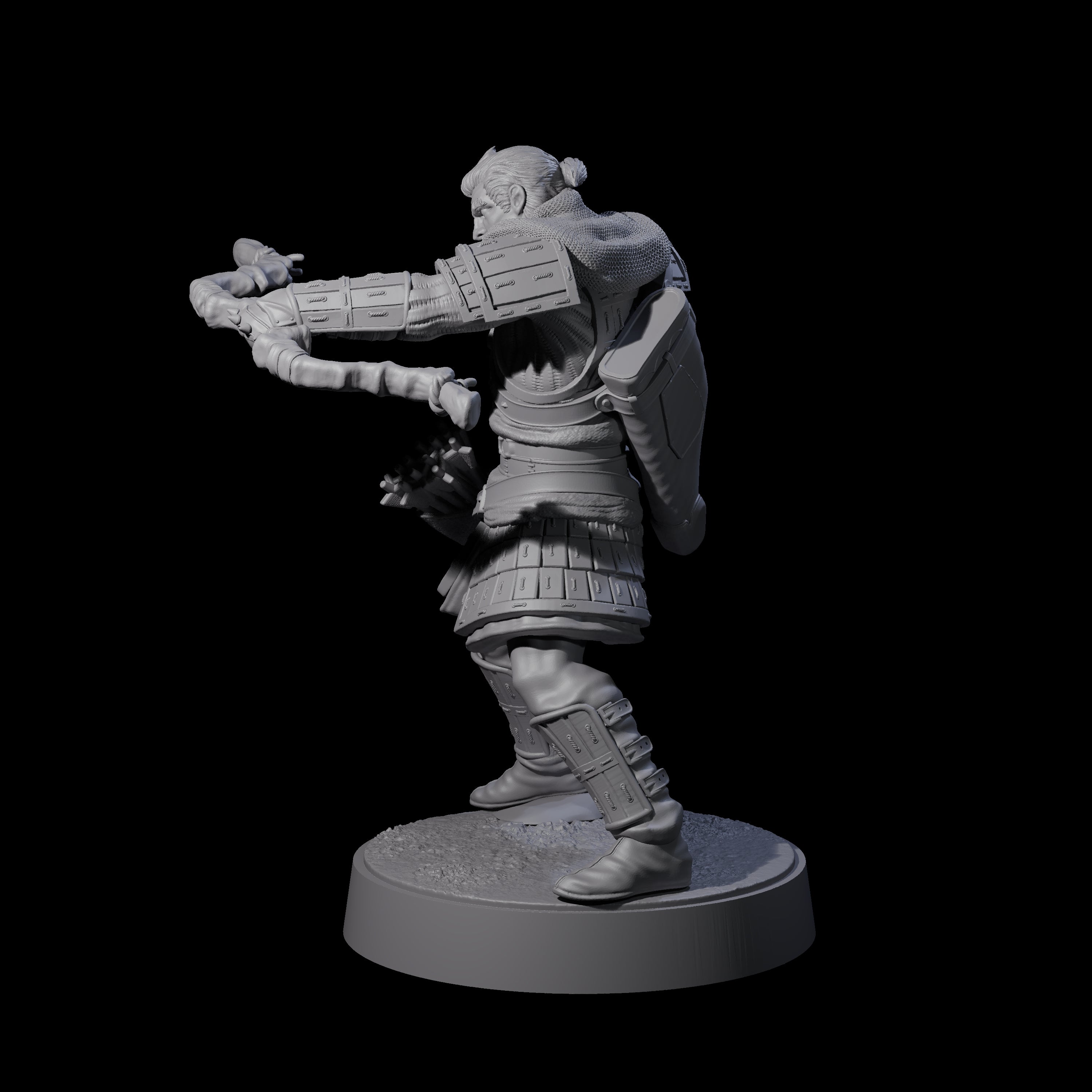 Grizzled Archer D Miniature for Dungeons and Dragons, Pathfinder or other TTRPGs