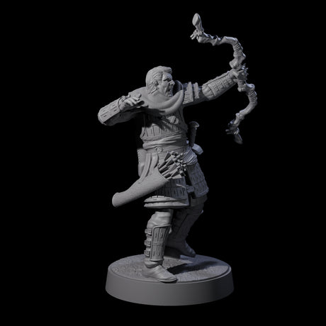 Grizzled Archer E Miniature for Dungeons and Dragons, Pathfinder or other TTRPGs