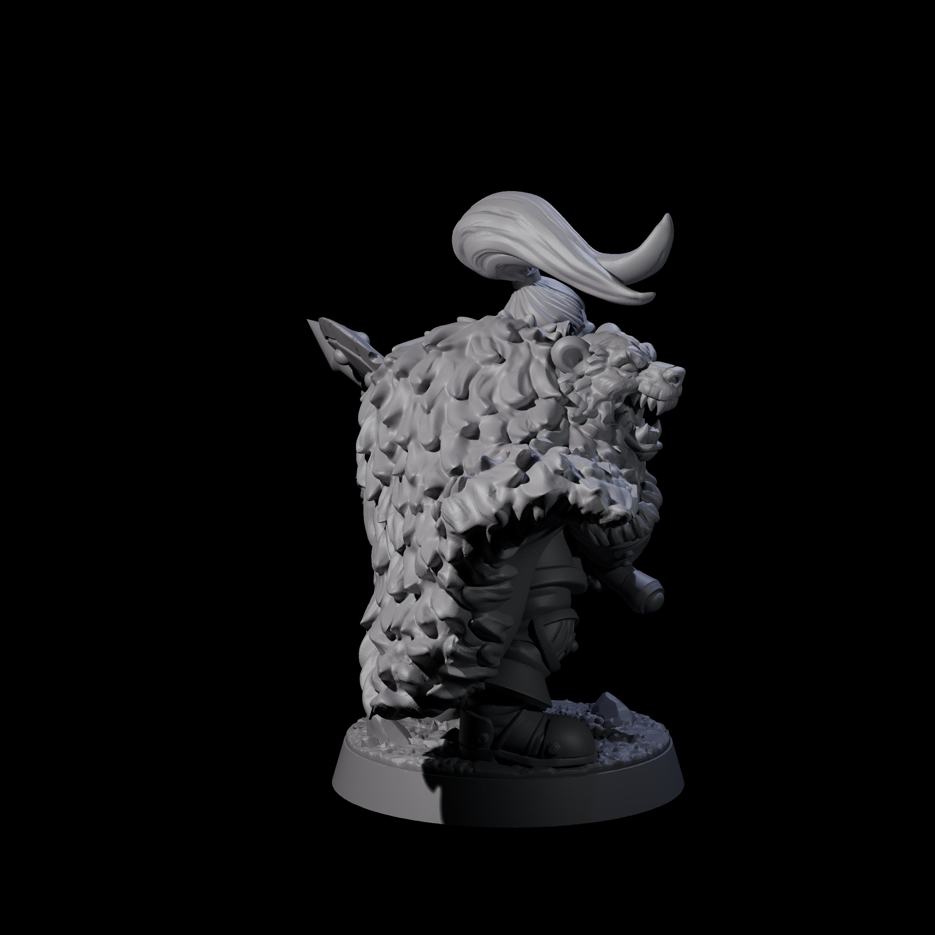 Grizzled Axe Fighter Miniature for Dungeons and Dragons, Pathfinder or other TTRPGs