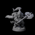 Grizzled Axe Fighter Miniature for Dungeons and Dragons, Pathfinder or other TTRPGs