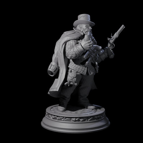 Grizzled Dwarf Gunslinger Miniature for Dungeons and Dragons, Pathfinder or other TTRPGs