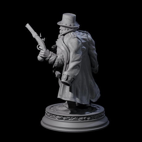 Grizzled Dwarf Gunslinger Miniature for Dungeons and Dragons, Pathfinder or other TTRPGs