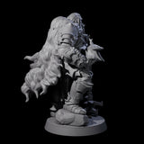 Grizzled Orc Sergeant Miniature for Dungeons and Dragons, Pathfinder or other TTRPGs