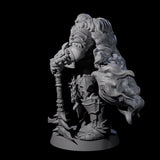 Grizzled Orc Sergeant Miniature for Dungeons and Dragons, Pathfinder or other TTRPGs