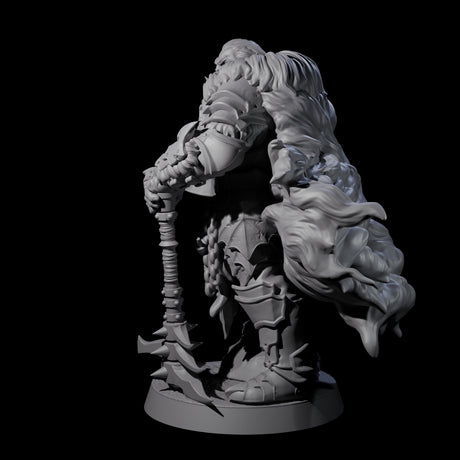 Grizzled Orc Sergeant Miniature for Dungeons and Dragons, Pathfinder or other TTRPGs