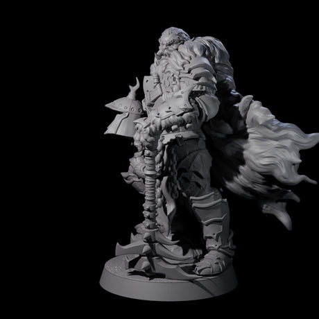 Grizzled Orc Sergeant Miniature for Dungeons and Dragons, Pathfinder or other TTRPGs
