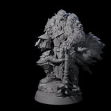 Grizzled Orc Sergeant Miniature for Dungeons and Dragons, Pathfinder or other TTRPGs