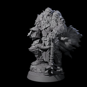 Grizzled Orc Sergeant Miniature for Dungeons and Dragons, Pathfinder or other TTRPGs