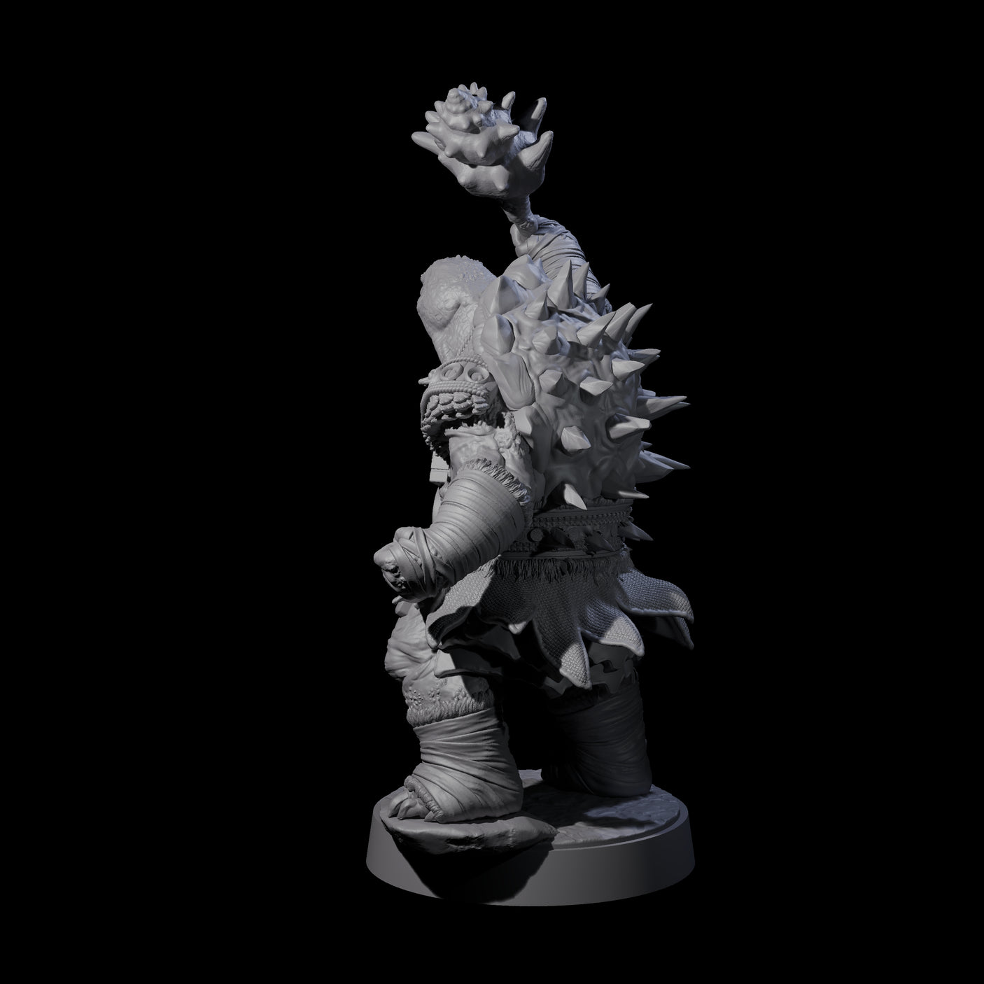 Grizzled Tortle Chief Miniature for Dungeons and Dragons, Pathfinder or other TTRPGs