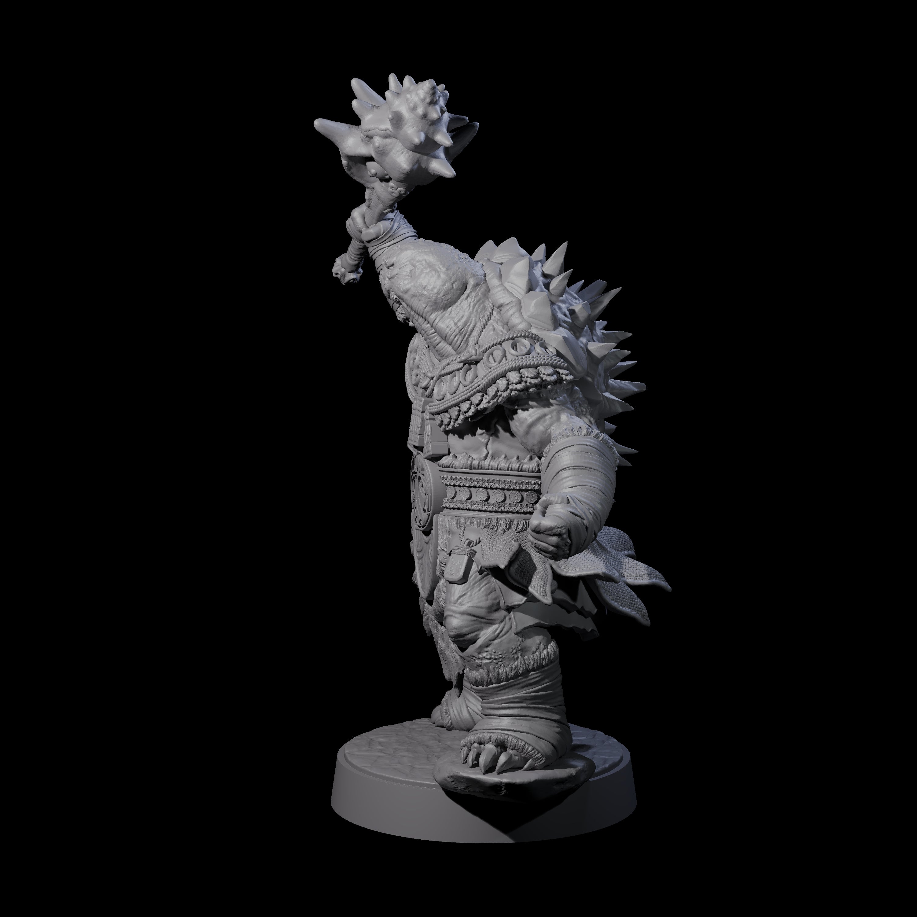 Grizzled Tortle Chief Miniature for Dungeons and Dragons, Pathfinder or other TTRPGs