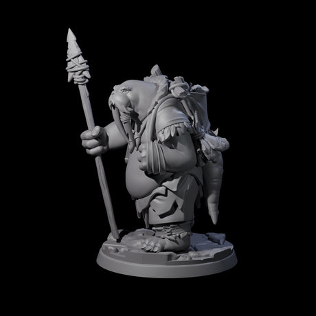 Grizzled Walrus Hunter Miniature for Dungeons and Dragons, Pathfinder or other TTRPGs