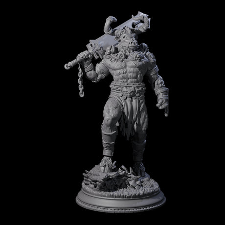 Grizzly Minotaur Warrior C Miniature for Dungeons and Dragons, Pathfinder or other TTRPGs