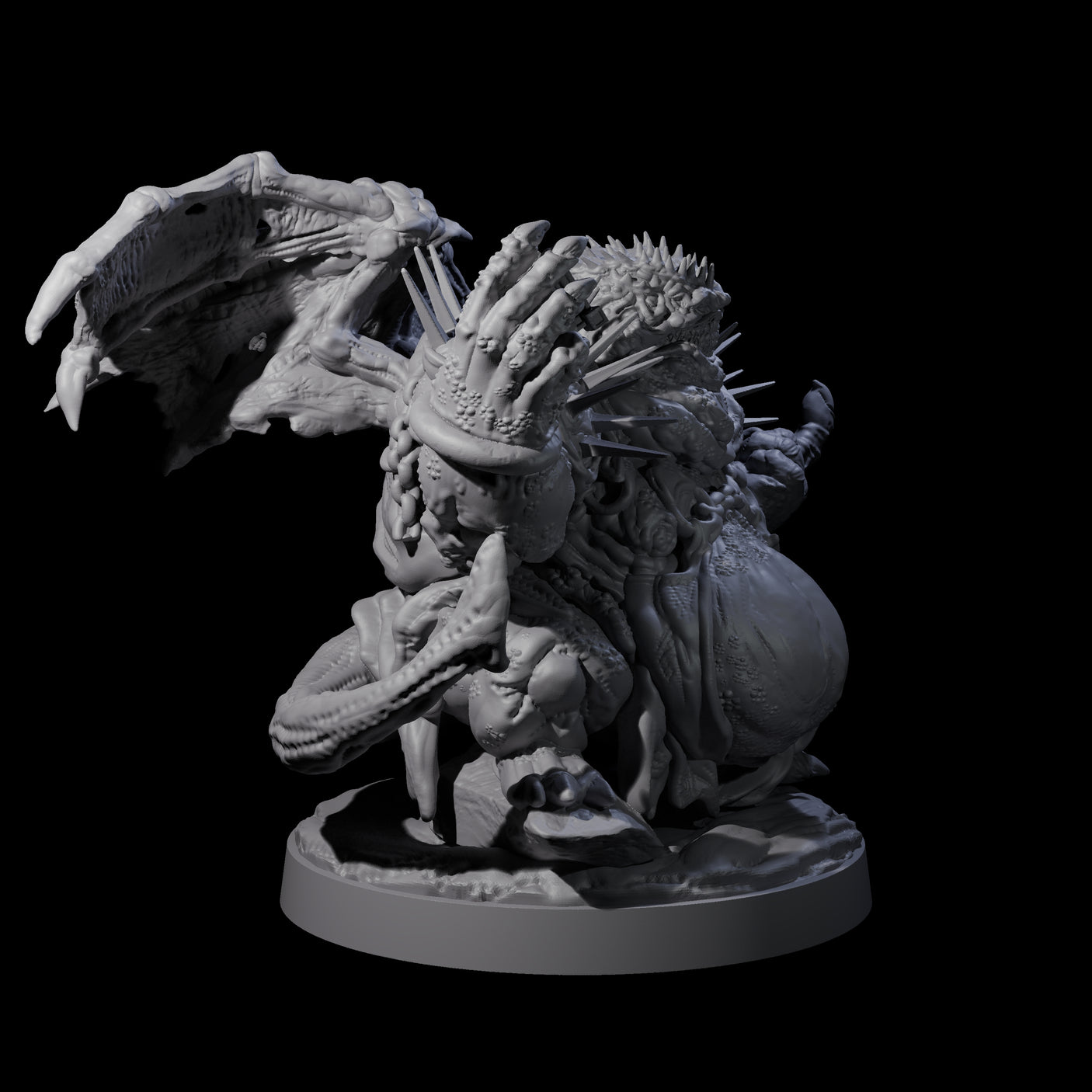 Grotesque Demon Courtier Miniature for Dungeons and Dragons, Pathfinder or other TTRPGs