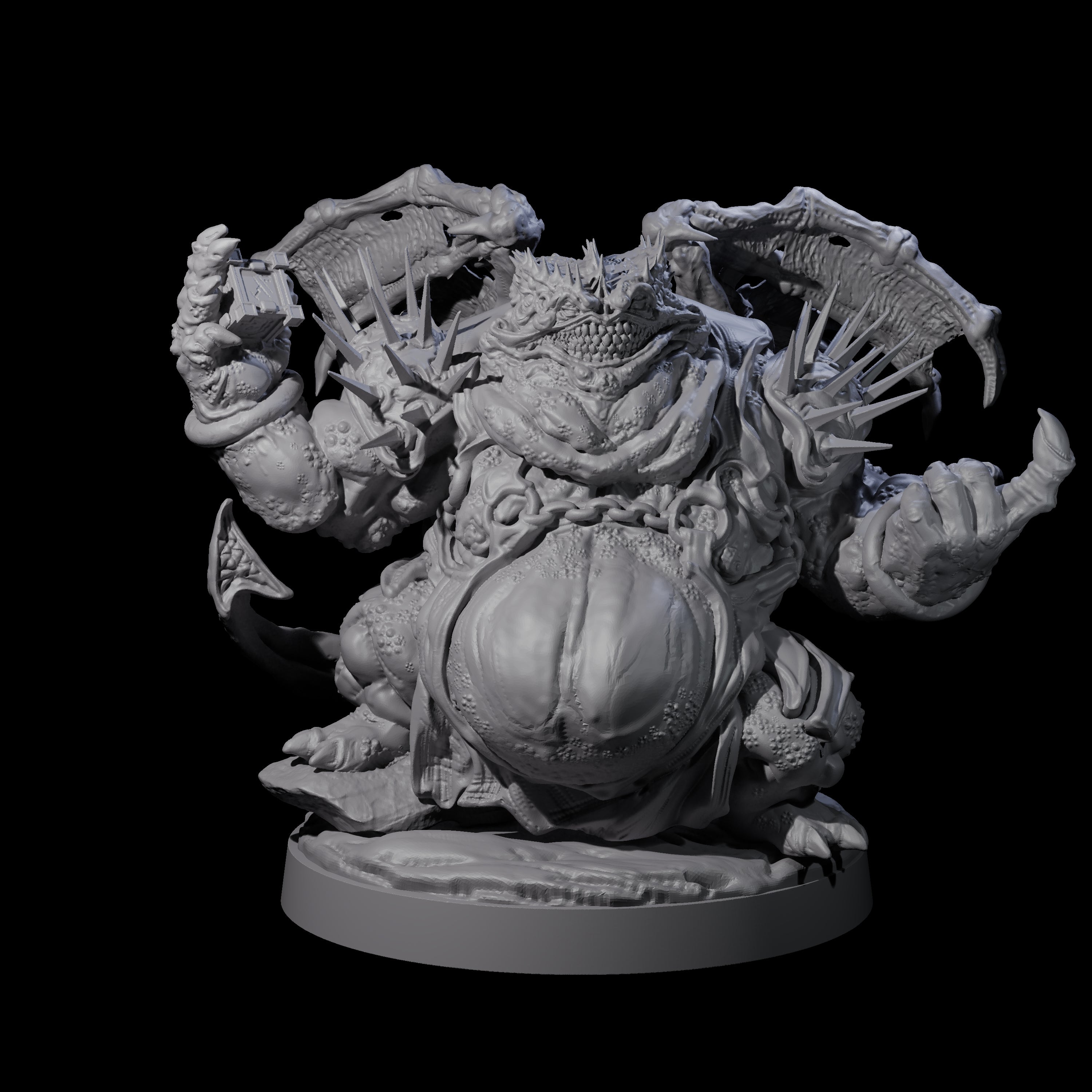 Grotesque Demon Courtier Miniature for Dungeons and Dragons, Pathfinder or other TTRPGs