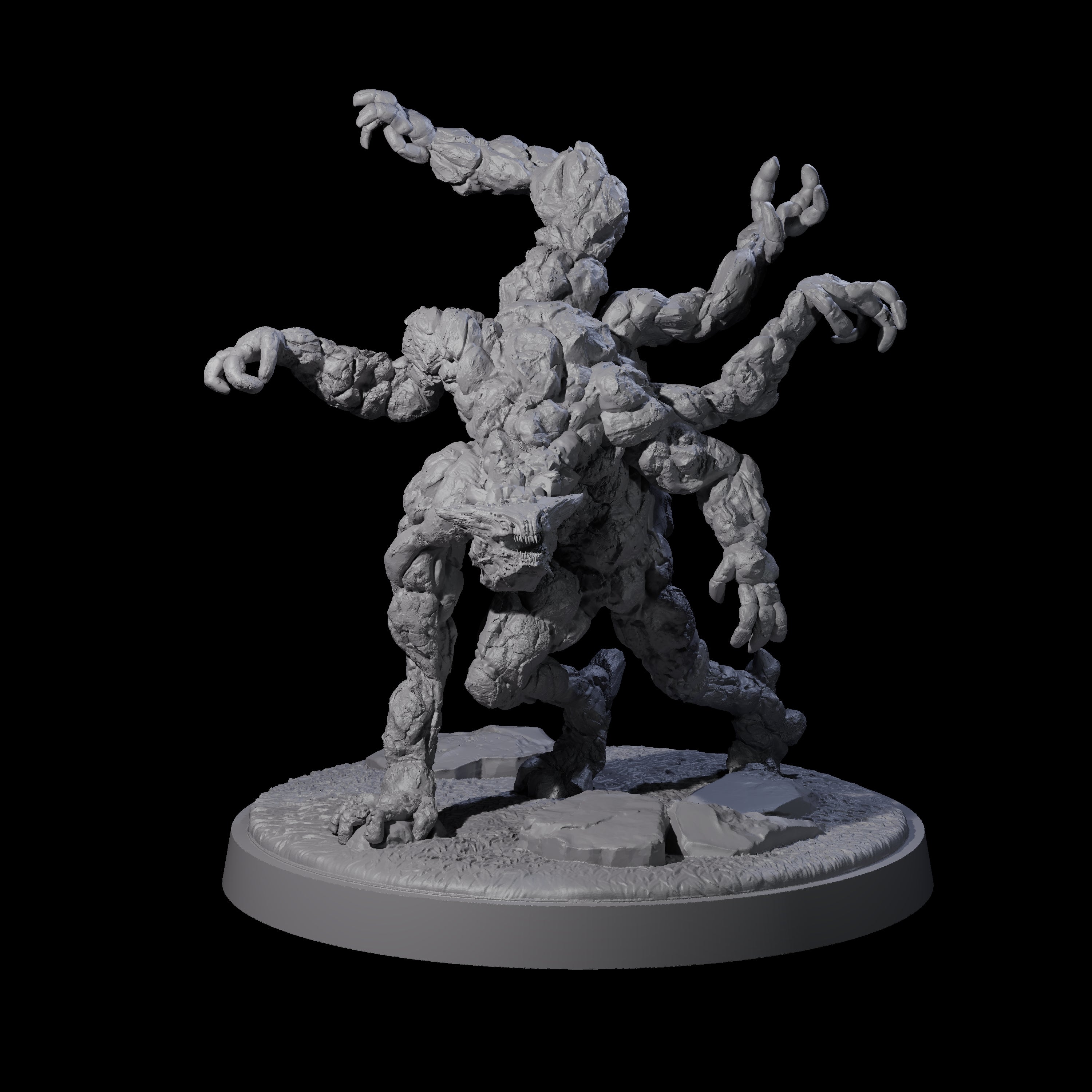 Grotesque Earth Elemental Miniature for Dungeons and Dragons, Pathfinder or other TTRPGs