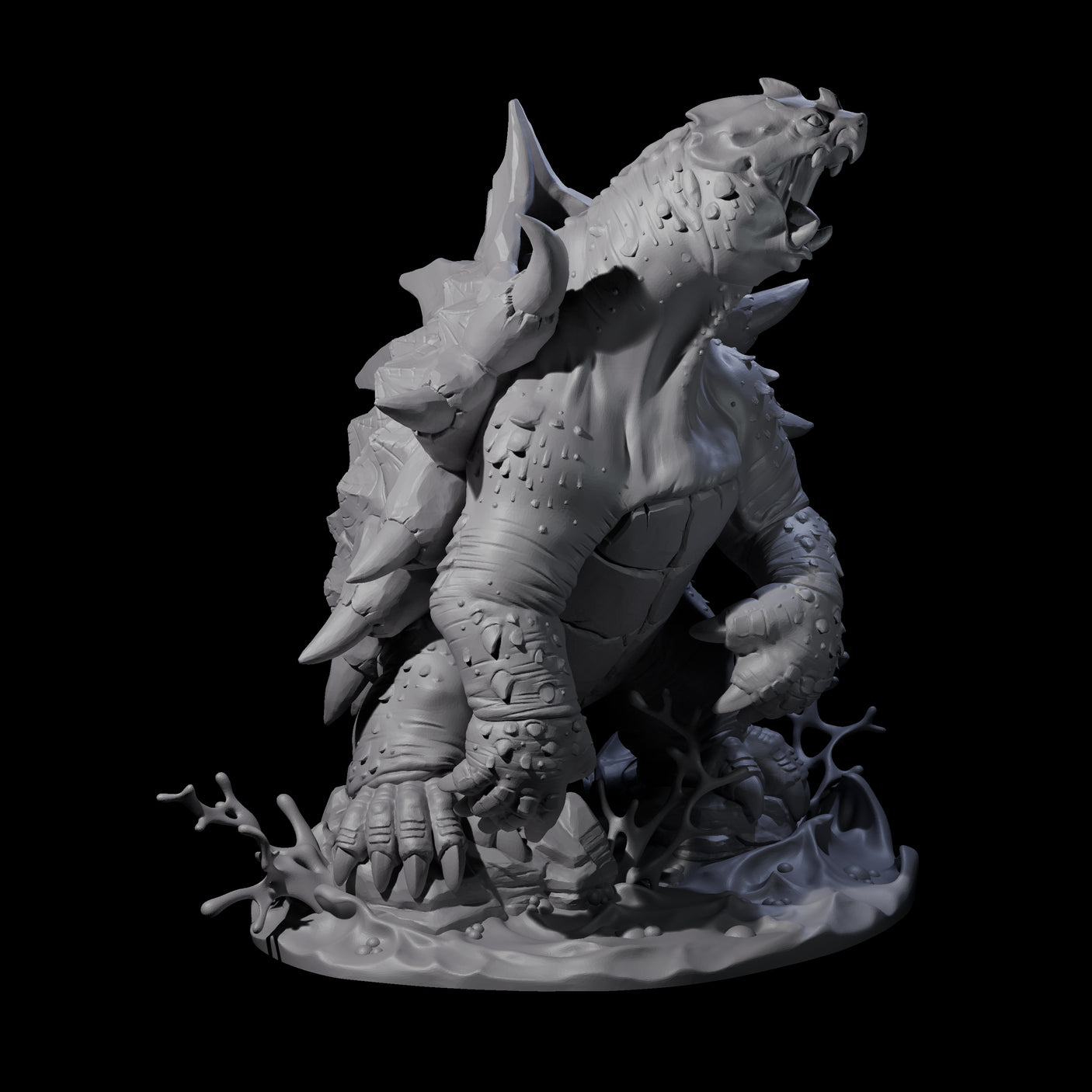 Grouchy Snapping Turtle Miniature for Dungeons and Dragons, Pathfinder or other TTRPGs