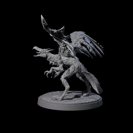 Grounded Angry Vrock A Miniature for Dungeons and Dragons, Pathfinder or other TTRPGs