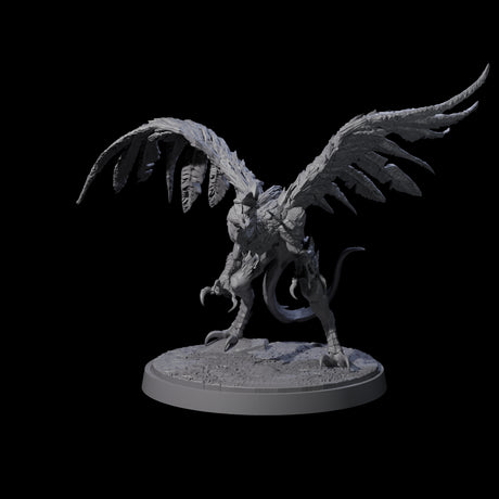 Grounded Angry Vrock A Miniature for Dungeons and Dragons, Pathfinder or other TTRPGs