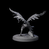 Grounded Angry Vrock B Miniature for Dungeons and Dragons, Pathfinder or other TTRPGs